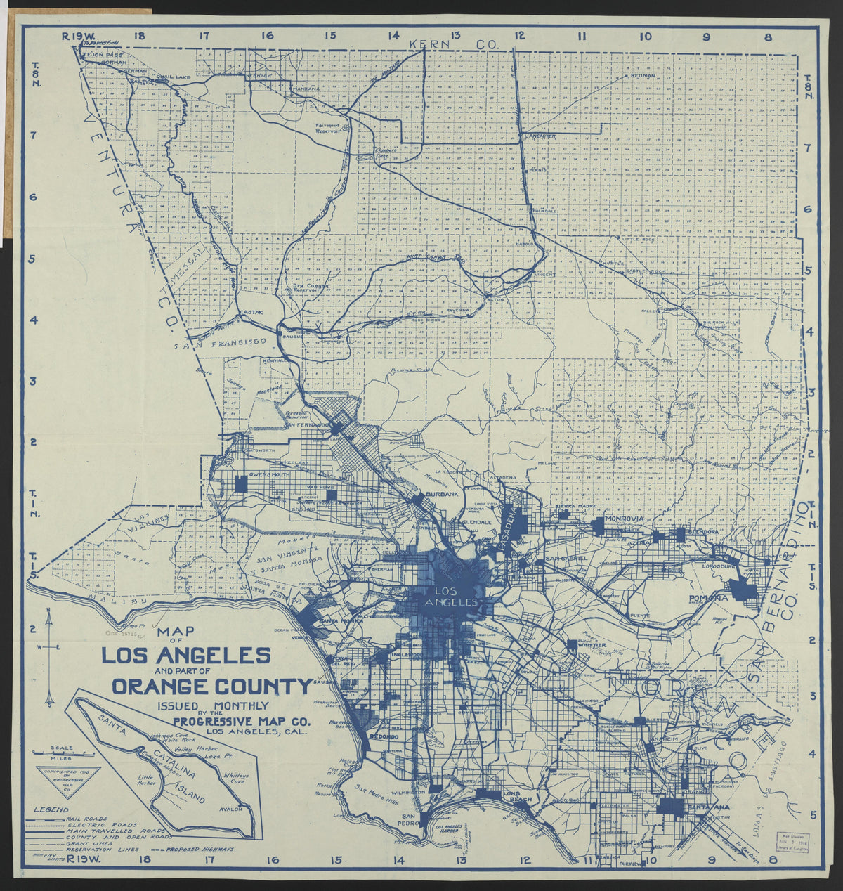 CA Drawer 152, Folder 12, Item 01 from Maps of California--counties Los Angeles 1911-1922 by Relic Map Company