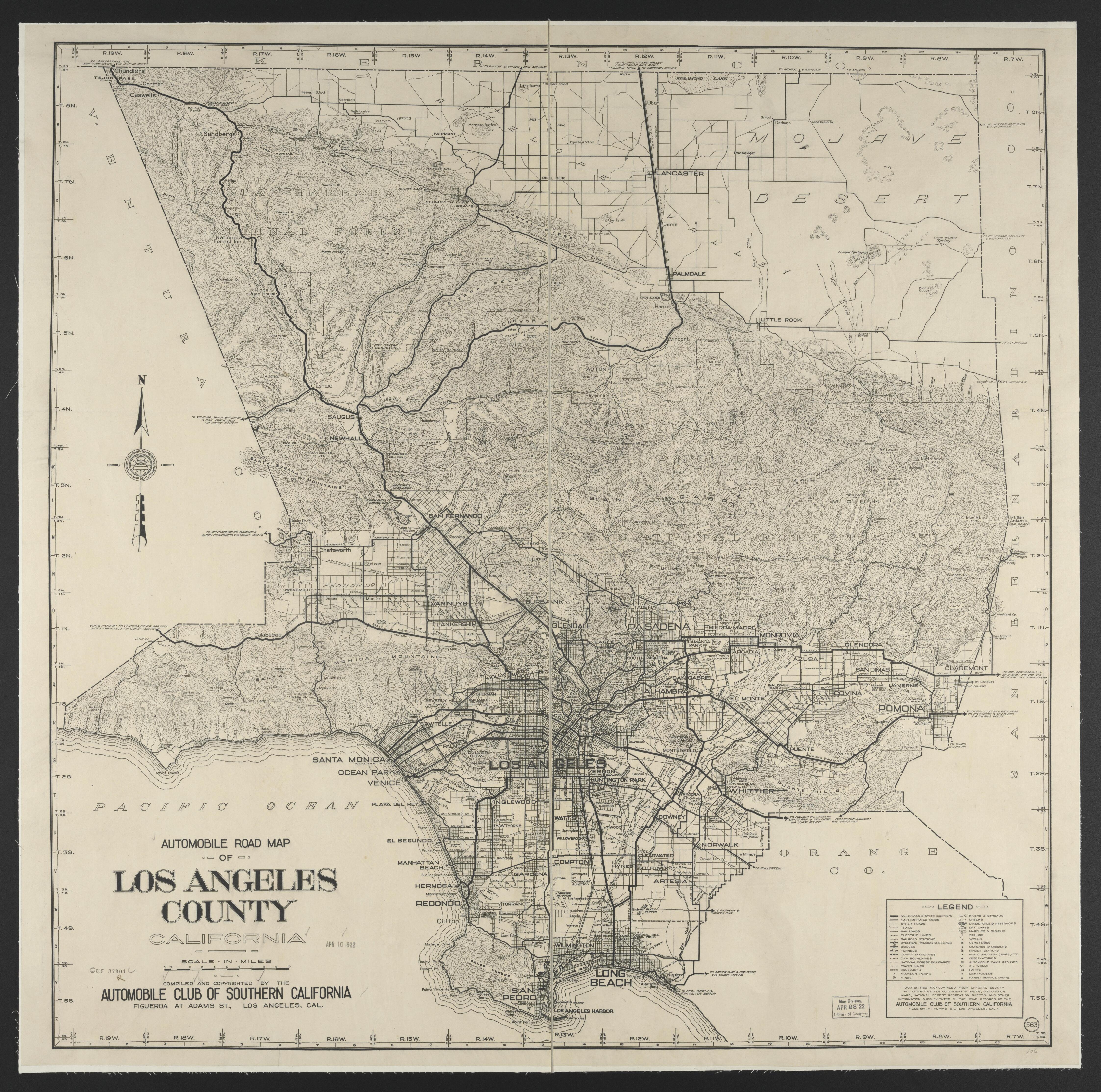This old map of California, Los Angeles County,  was created by  in 1911