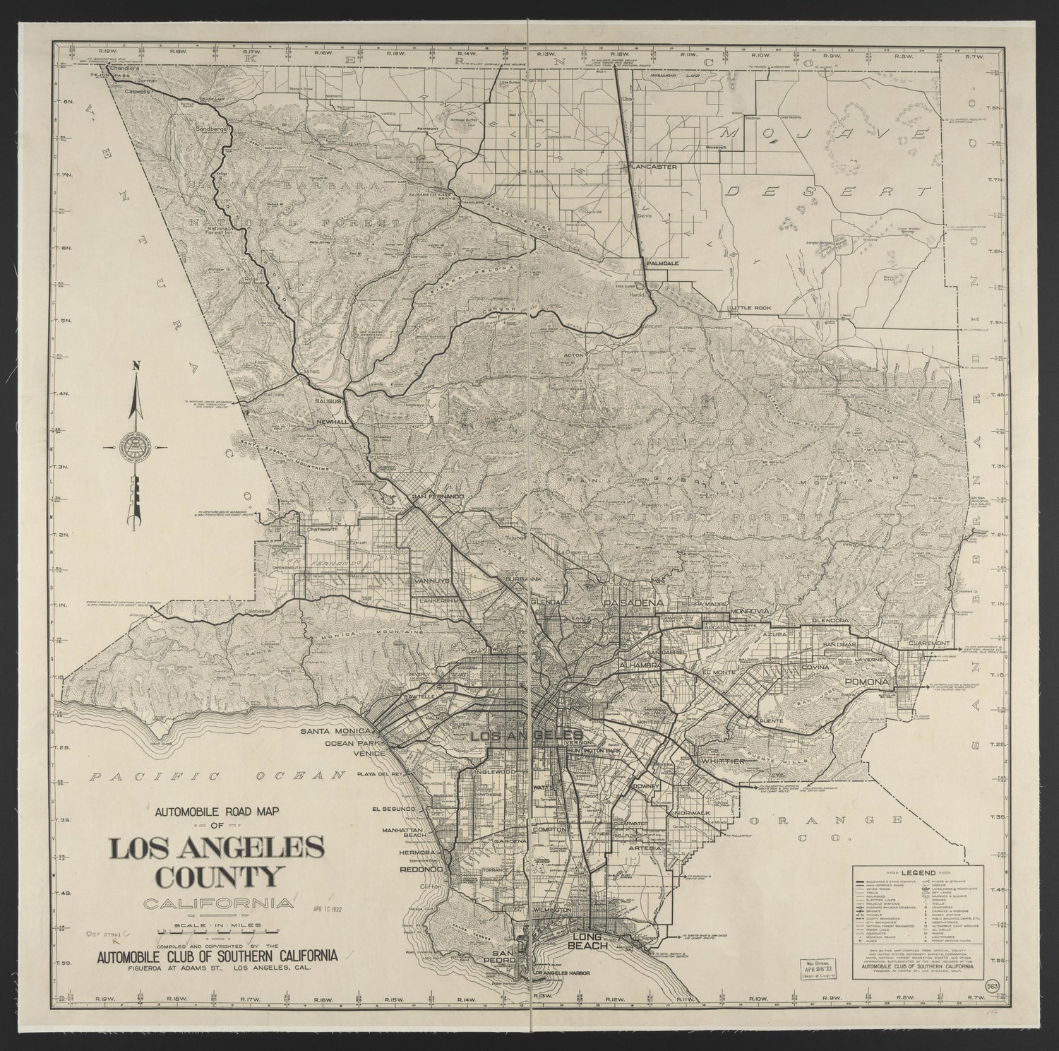 This old map of California, Los Angeles County,  was created by  in 1911