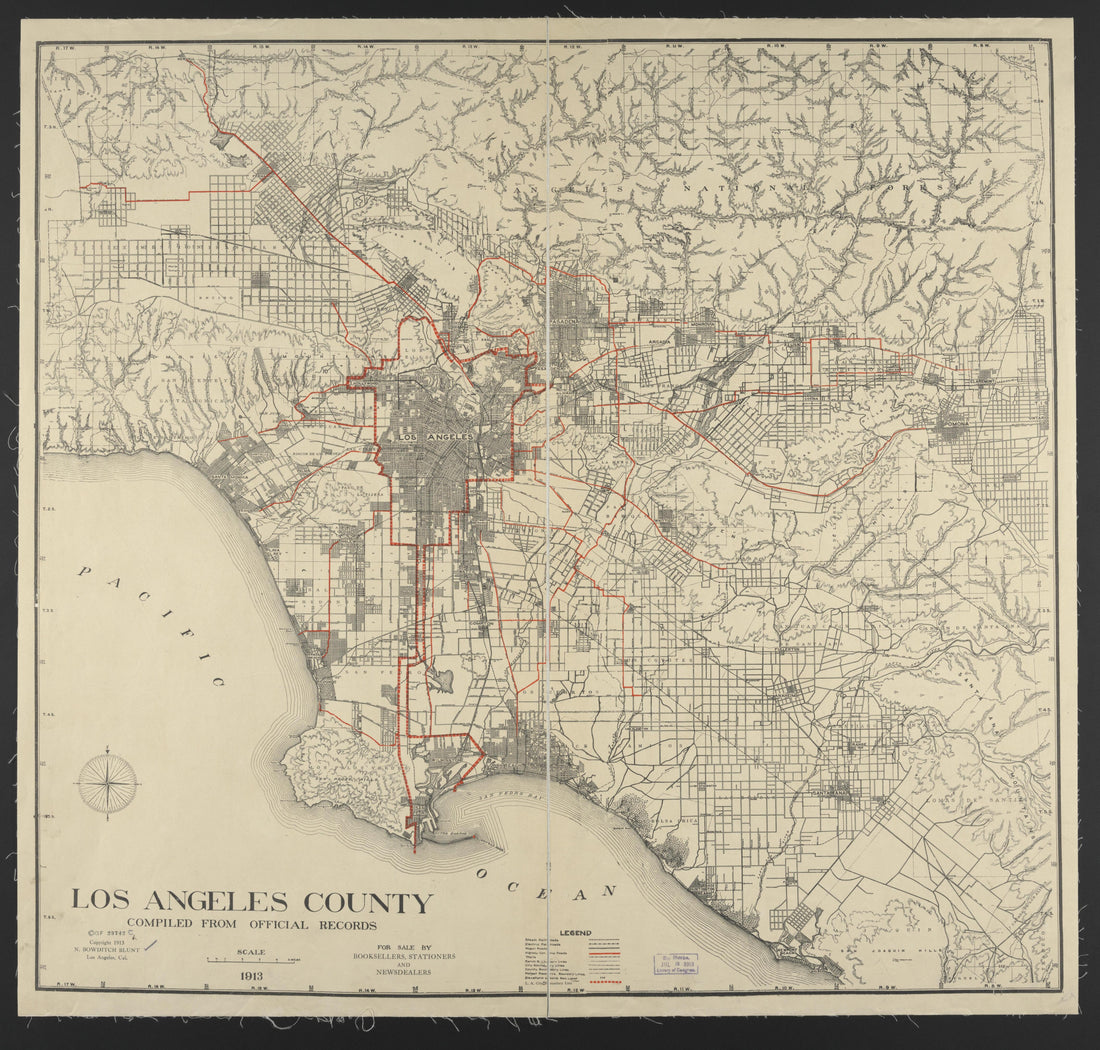 This old map of California, Los Angeles County,  was created by  in 1911