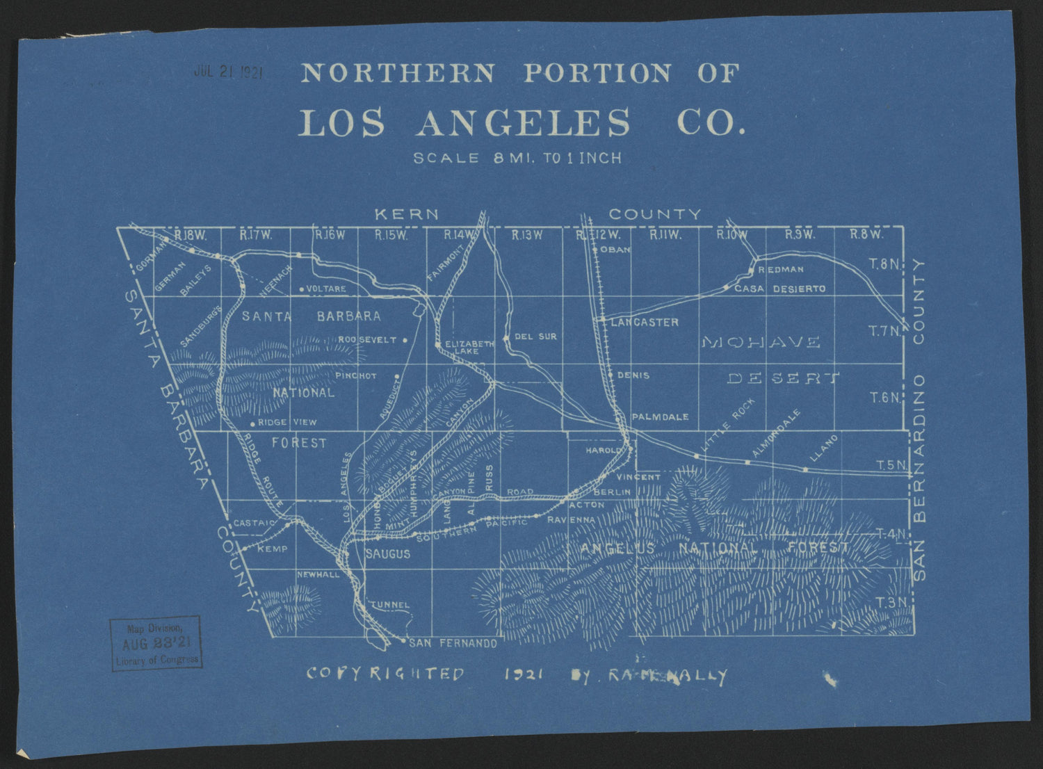 This old map of California, Los Angeles County,  was created by  in 1911