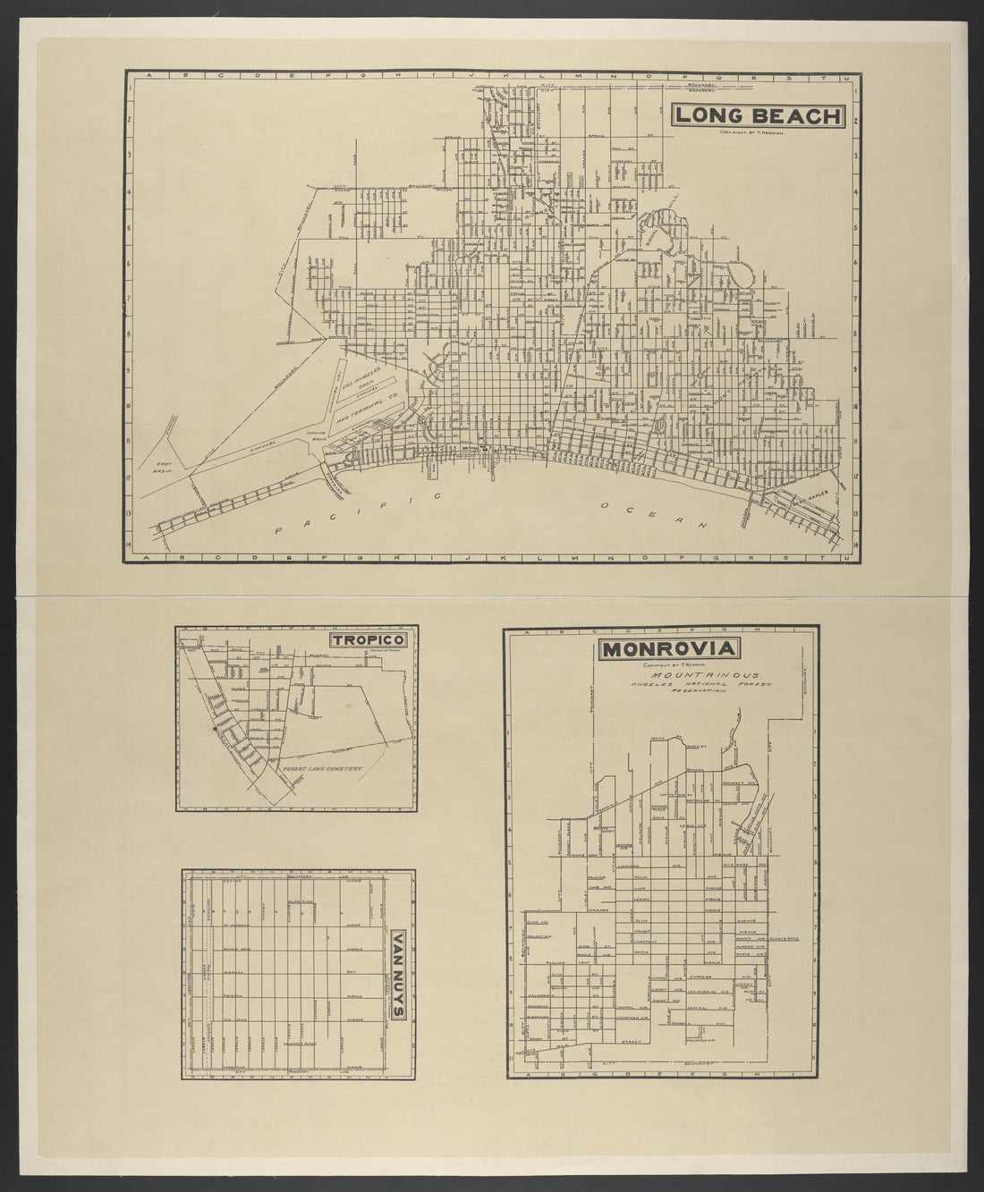 This old map of California, Los Angeles County,  was created by  in 1911