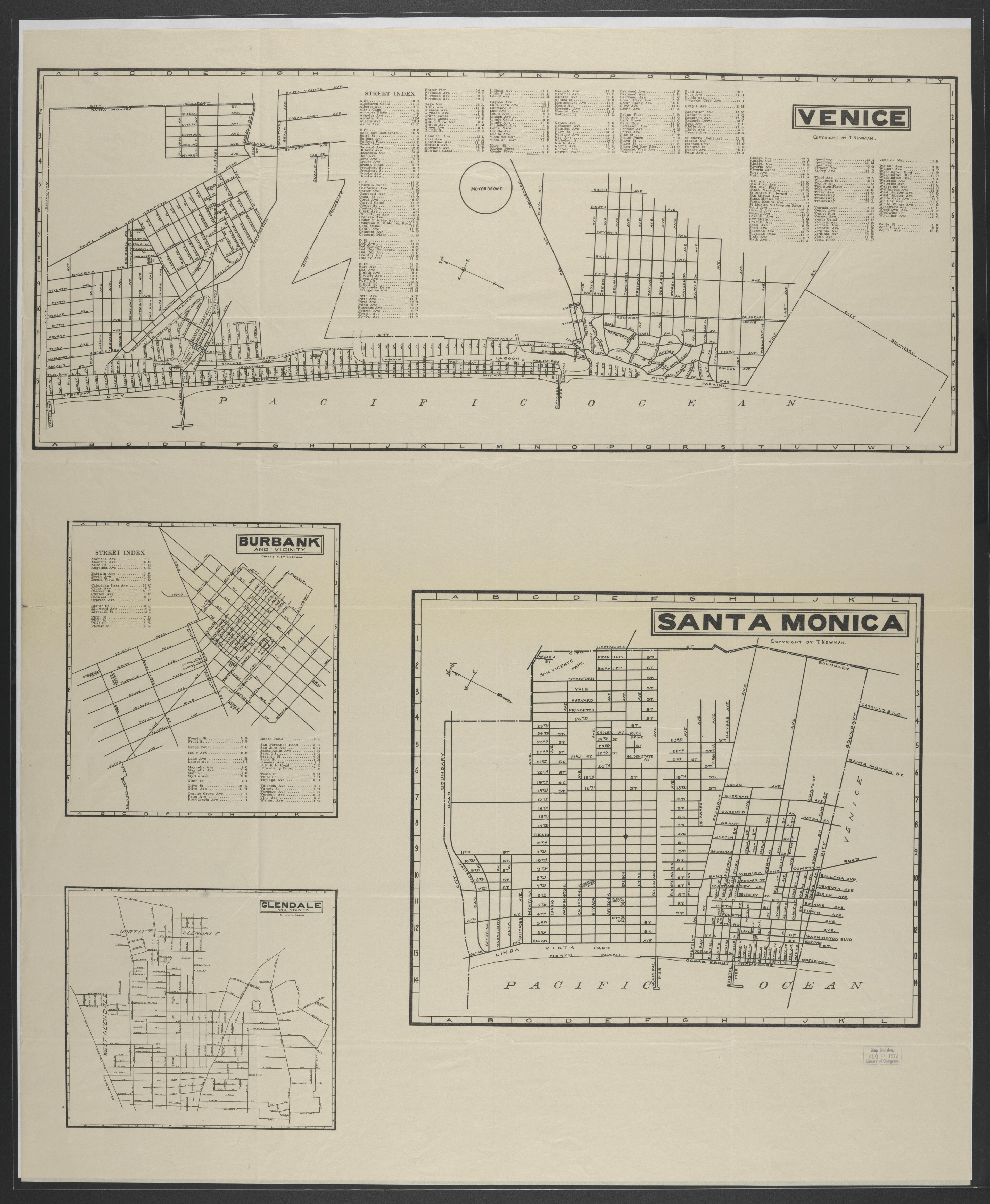 CA Drawer 152, Folder 05, Item 04 from Maps of California--counties Los Angeles 1911-1922 by Relic Map Company