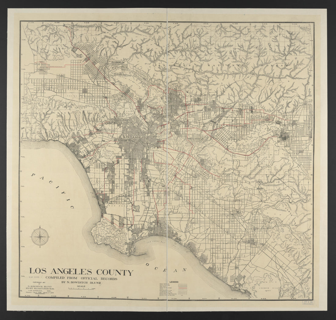 CA Drawer 152, Folder 01, Item 01 from Maps of California--counties Los Angeles 1911-1922 by Relic Map Company
