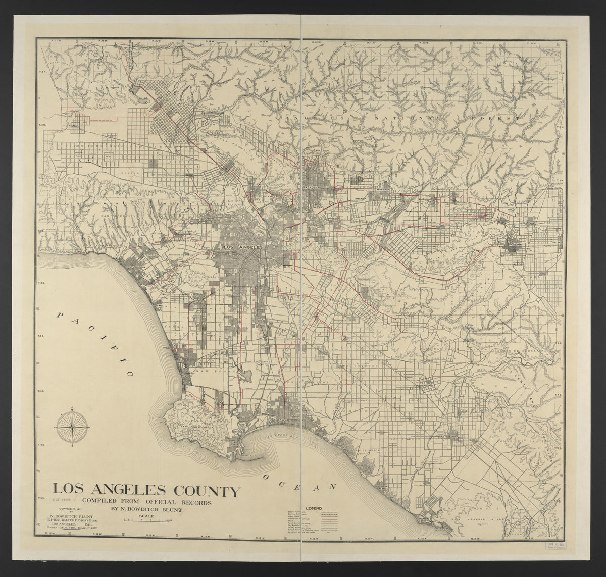 CA Drawer 152, Folder 01, Item 01 from Maps of California--counties Los Angeles 1911-1922 by Relic Map Company