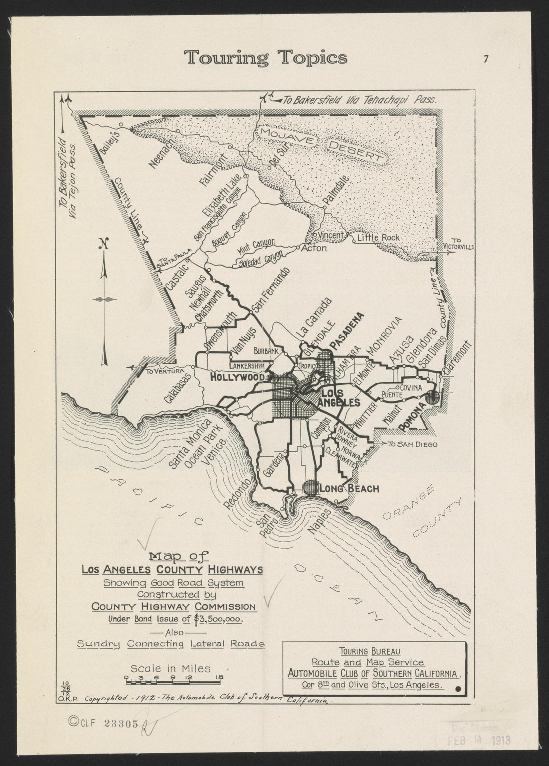 This old map of California, Los Angeles County,  was created by  in 1911