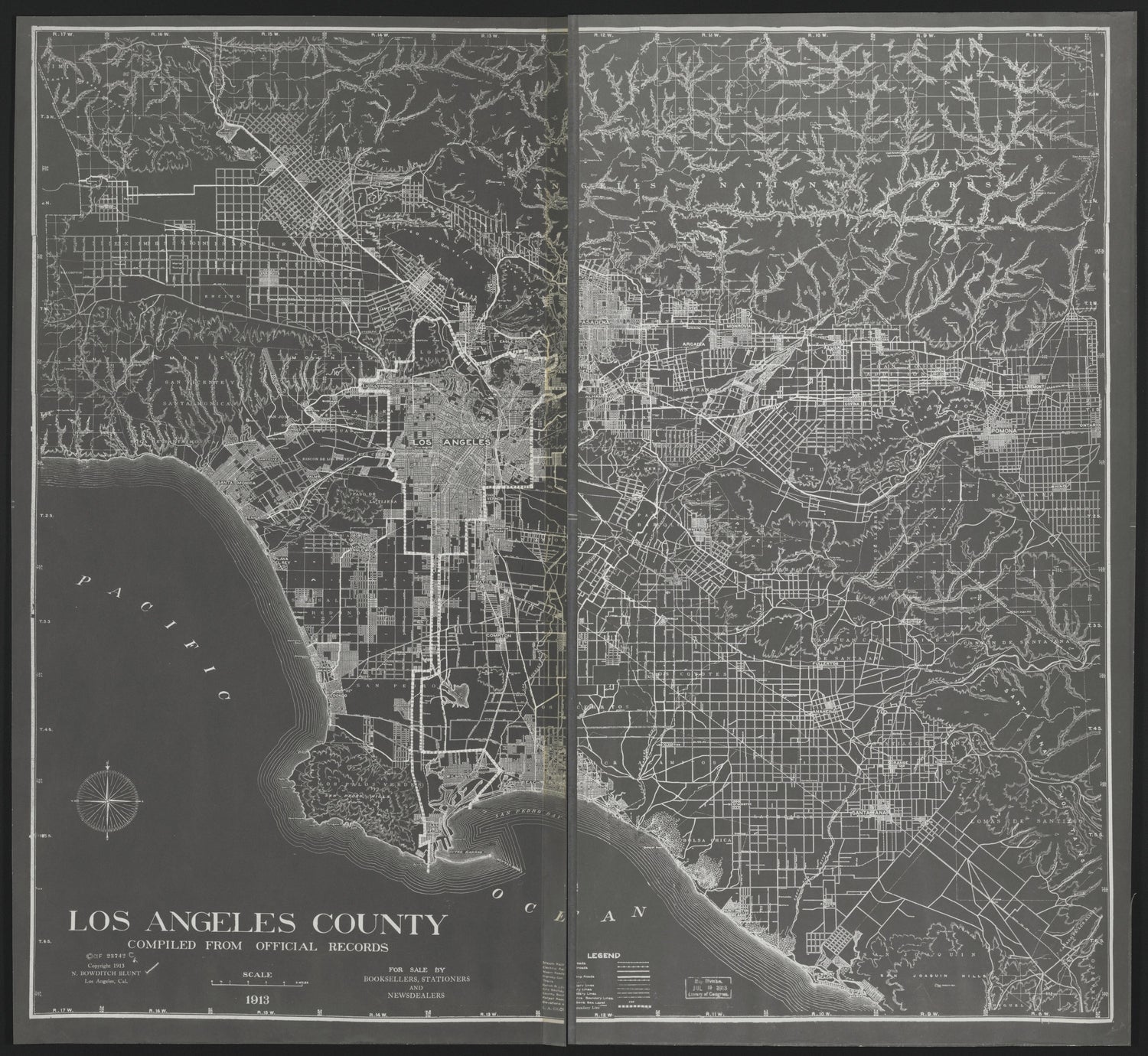 CA Drawer 152, Folder 09, Item 01 from Maps of California--counties Los Angeles 1911-1922 by Relic Map Company