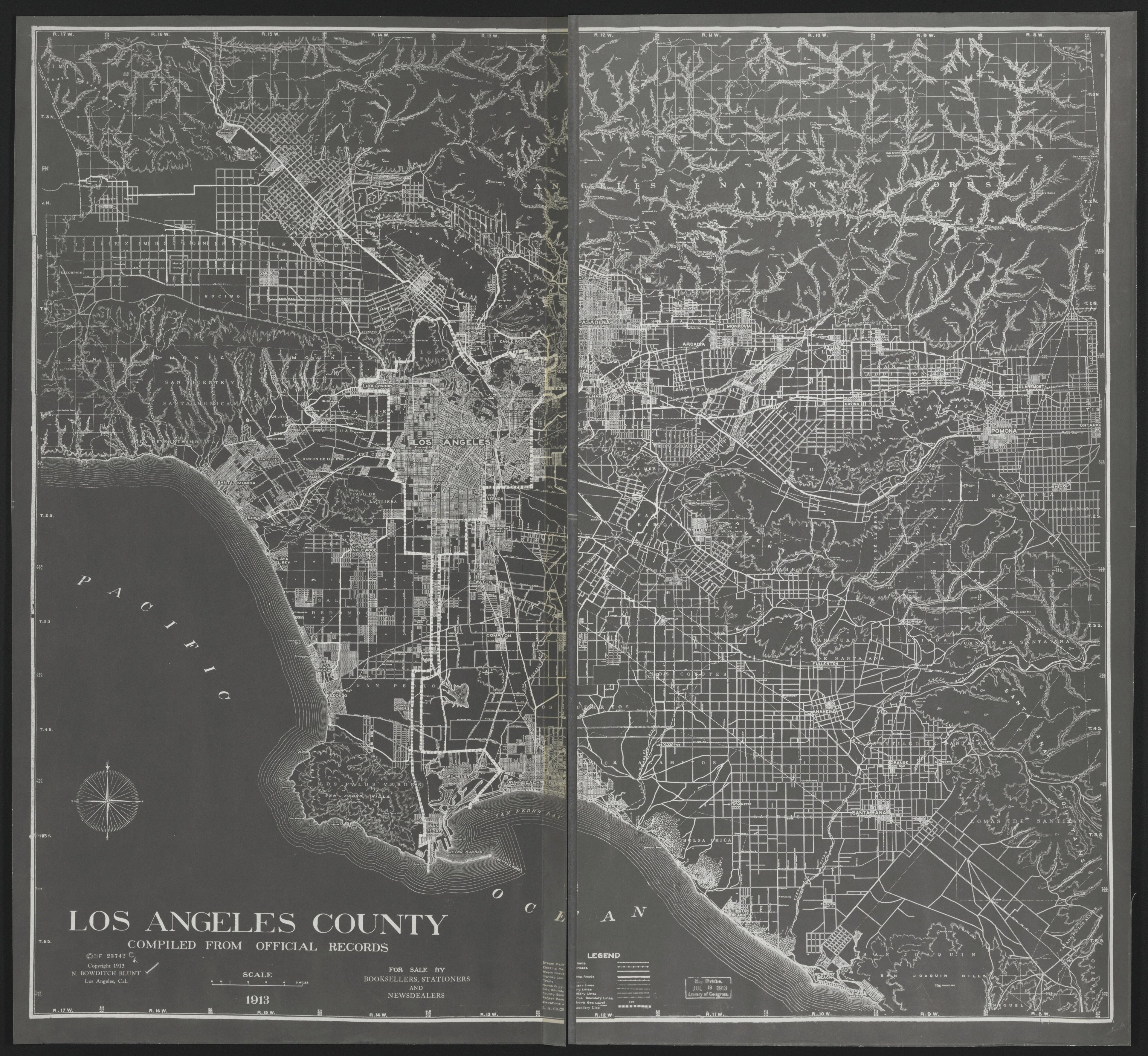CA Drawer 152, Folder 09, Item 01 from Maps of California--counties Los Angeles 1911-1922 by Relic Map Company