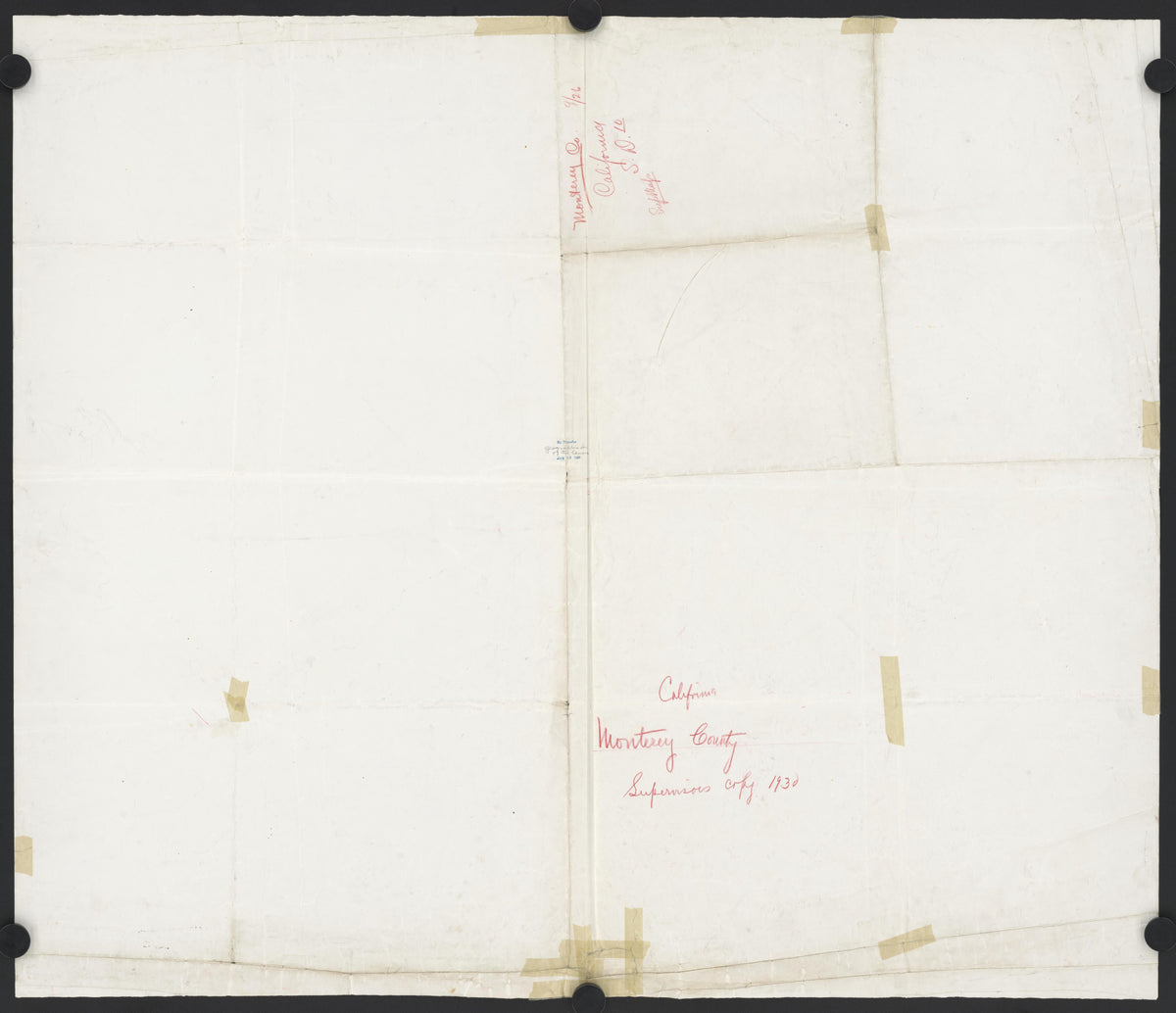 CA Drawer 168, Folder 18, Item 01 (Back) from Maps of California--counties Monterrey 1850-1937 by Relic Map Company