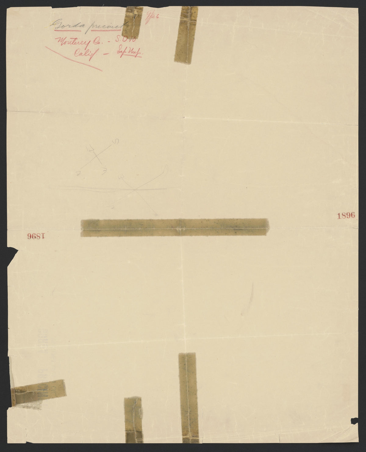 CA Drawer 168, Folder 12, Item 01 (Back) from Maps of California--counties Monterrey 1850-1937 by Relic Map Company