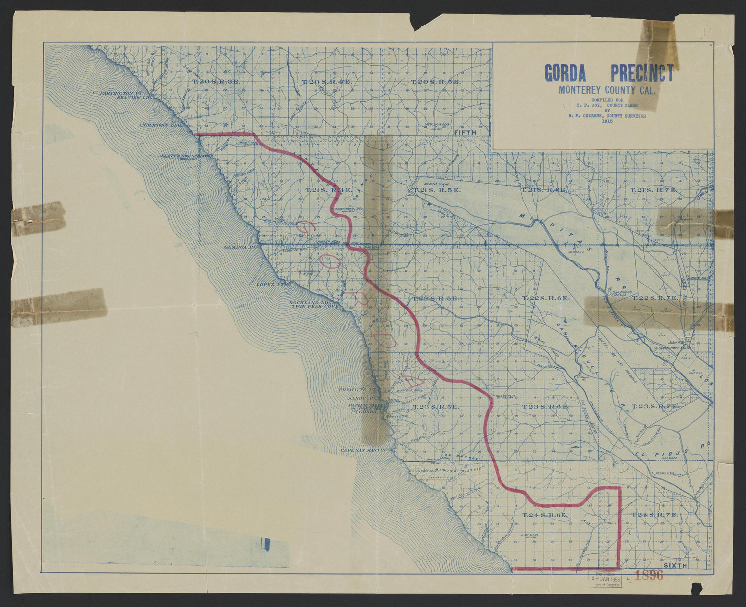 This old map of California, Monterrey County,  was created by  in 1850