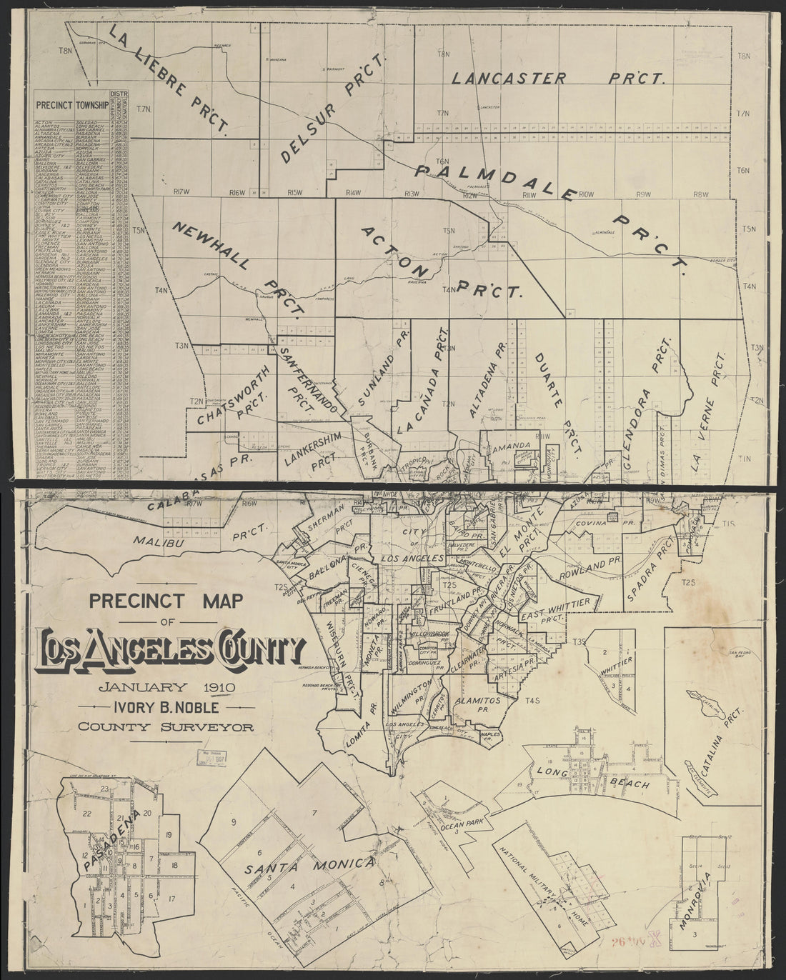 This old map of California, Los Angeles County,  was created by  in 1850