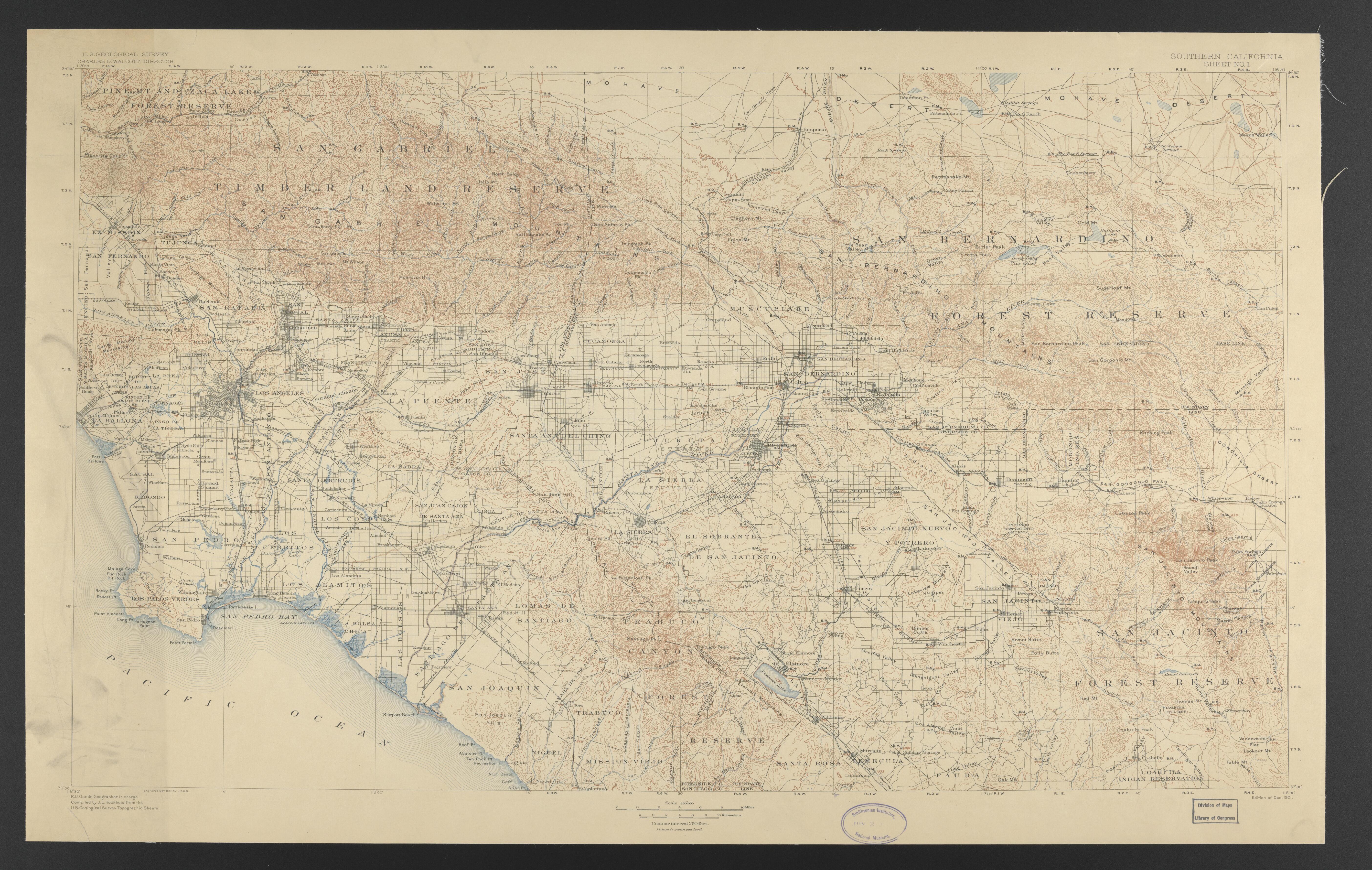This old map of California, Los Angeles County,  was created by  in 1850
