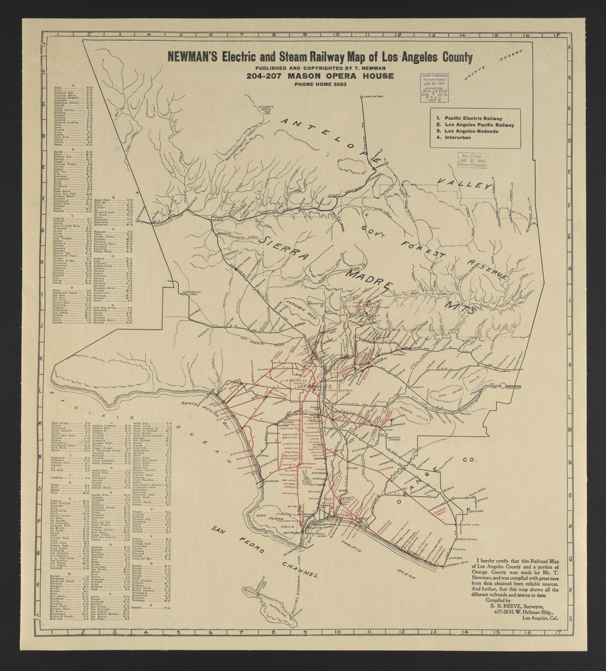 CA Drawer 151, Folder 20, Item 01 from Maps of California--counties Los Angeles 1850-1910 by Relic Map Company