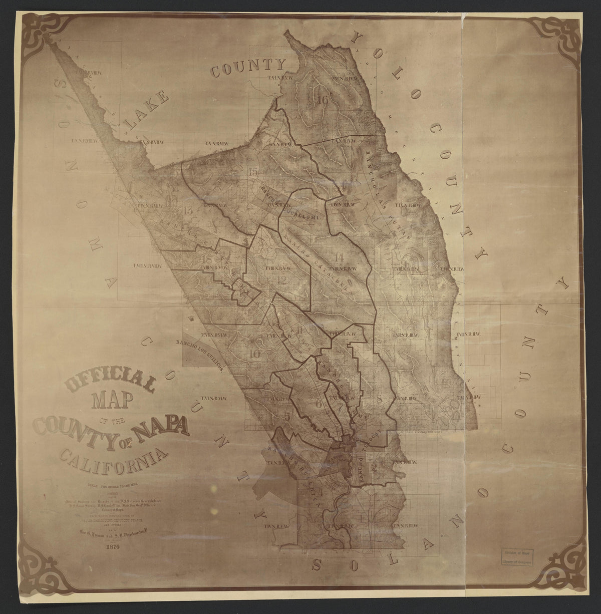 CA Drawer 170, Folder 02, Item 01 from Maps of California--counties Napa-Nevada 1850 by Relic Map Company