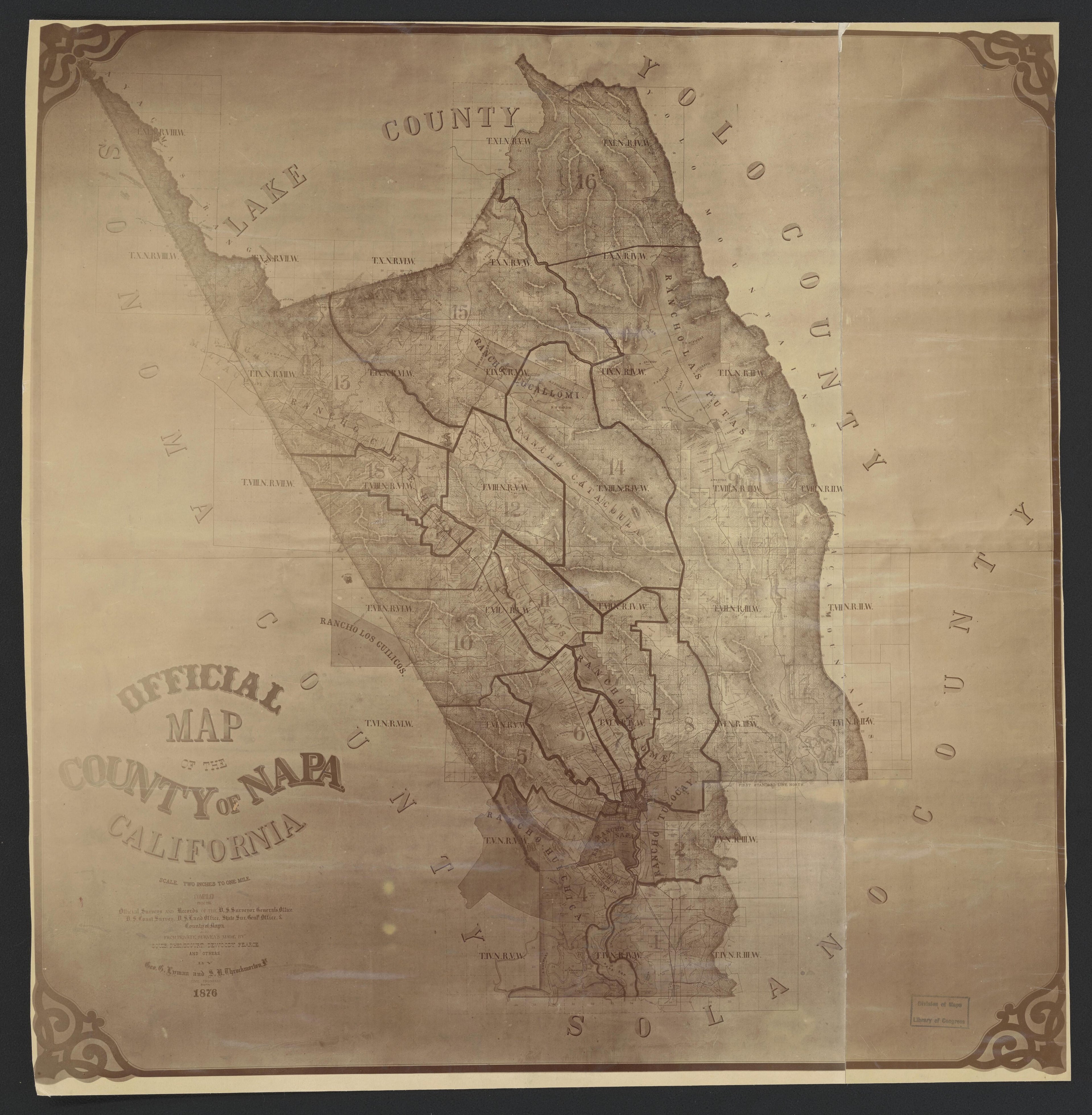 This old map of California, Napa County, Nevada County,  was created by  in 1850