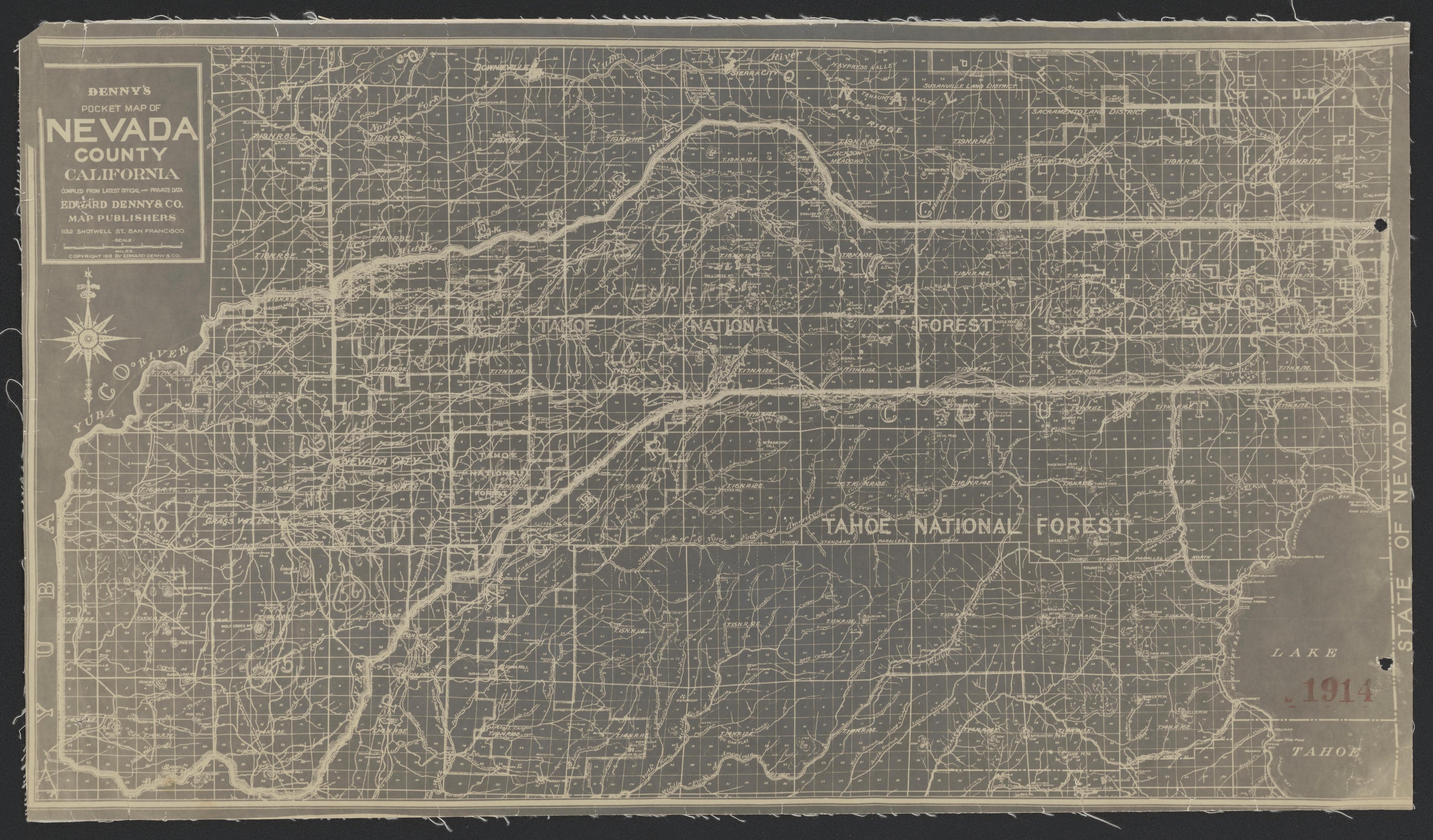 This old map of California, Napa County, Nevada County,  was created by  in 1850