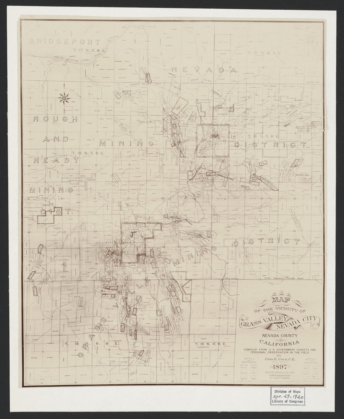 This old map of California, Napa County, Nevada County,  was created by  in 1850
