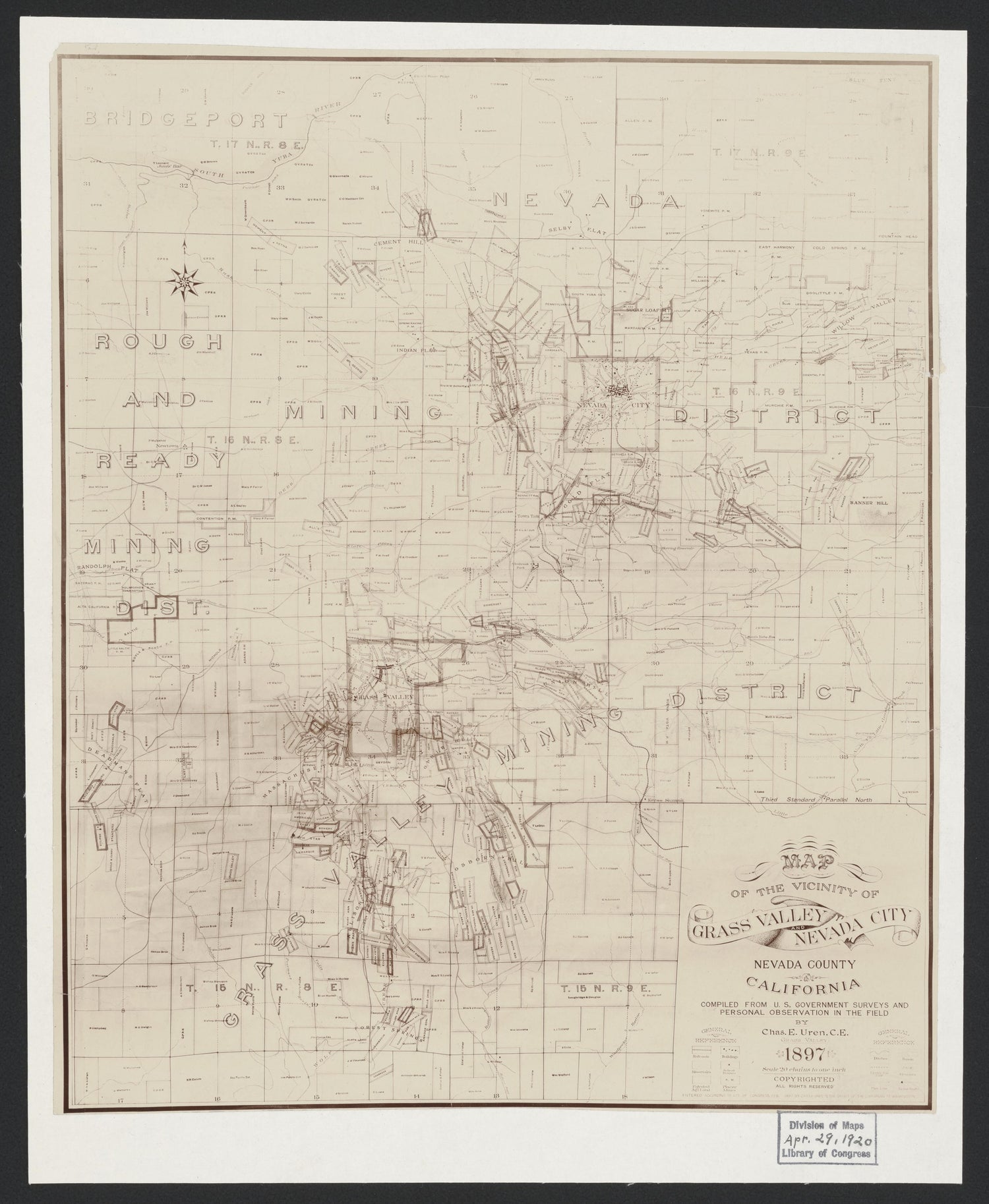 This old map of California, Napa County, Nevada County,  was created by  in 1850