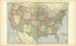 Map of the United States from Standard Atlas of Kingsbury County, South Dakota : Including a Plat Book of the Villages, Cities and Townships of the County, Map of the State, United States and World : Patrons Directory, … 1909 by Relic Map Company