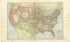 Map of the United States from Standard Atlas of Seward County, Nebraska : Including a Plat Book of the Villages, Cities and Townships of the County, Map of the State, United States and World, Patrons Directory, Reference Business … 1908 by Relic Map Company