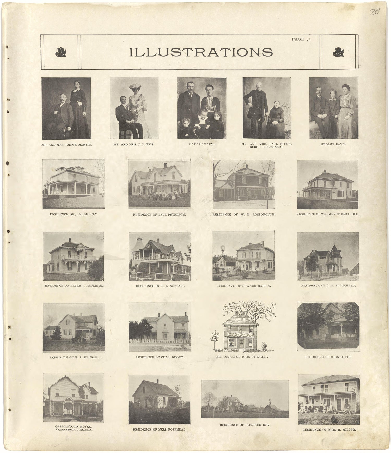 Illustrations from Standard Atlas of Seward County, Nebraska : Including a Plat Book of the Villages, Cities and Townships of the County, Map of the State, United States and World, Patrons Directory, Reference Business … 1908 by Relic Map Company