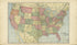 Map of the United States from Standard Atlas of Crawford County, Iowa : Including a Plat Book of the Villages, Cities and Townships of the County, Map of the State, United States and World, Patrons Directory, Reference Business … 1908 by Relic Map Company