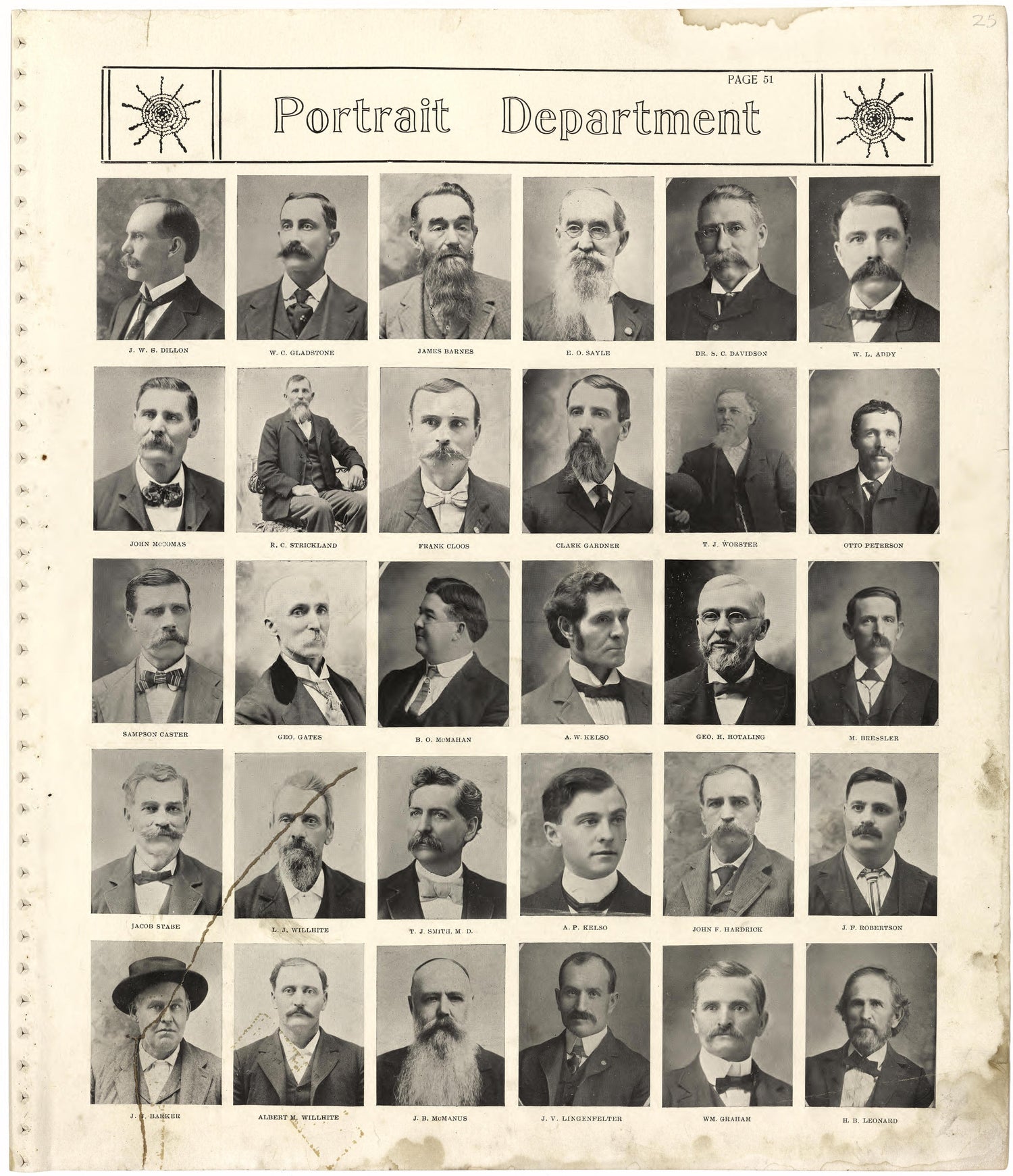 Portrait Department from Standard Atlas of Worth County, Missouri : Including a Plat Book of the Villages, Cities and Townships of the County, Map of the State, United States and World, Patrons Directory, Reference Business … 1902 by Relic Map Company