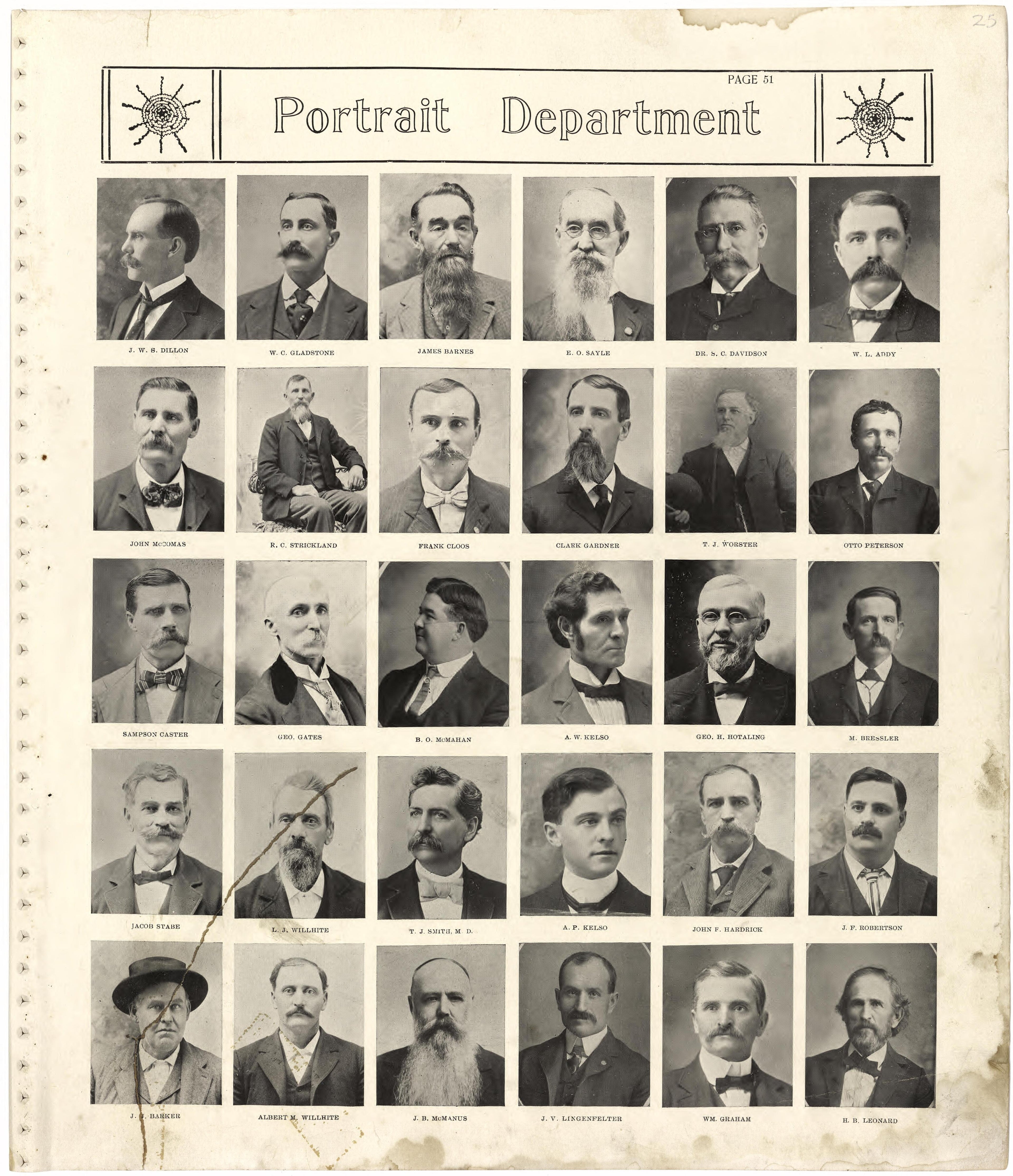 Portrait Department from Standard Atlas of Worth County, Missouri : Including a Plat Book of the Villages, Cities and Townships of the County, Map of the State, United States and World, Patrons Directory, Reference Business … 1902 by Relic Map Company