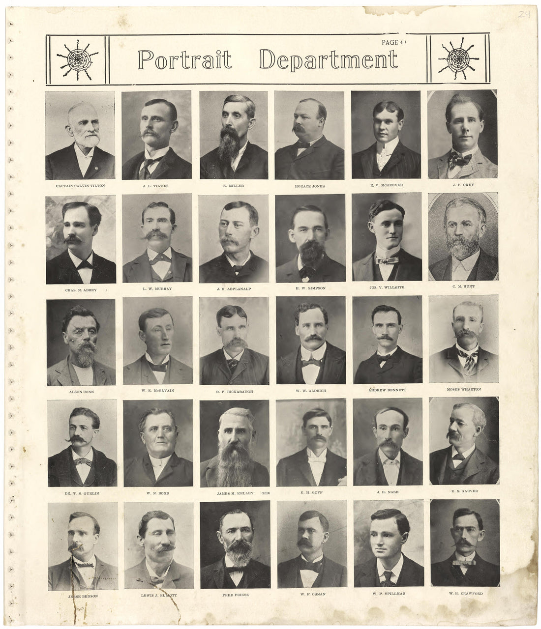 Portrait Department from Standard Atlas of Worth County, Missouri : Including a Plat Book of the Villages, Cities and Townships of the County, Map of the State, United States and World, Patrons Directory, Reference Business … 1902 by Relic Map Company