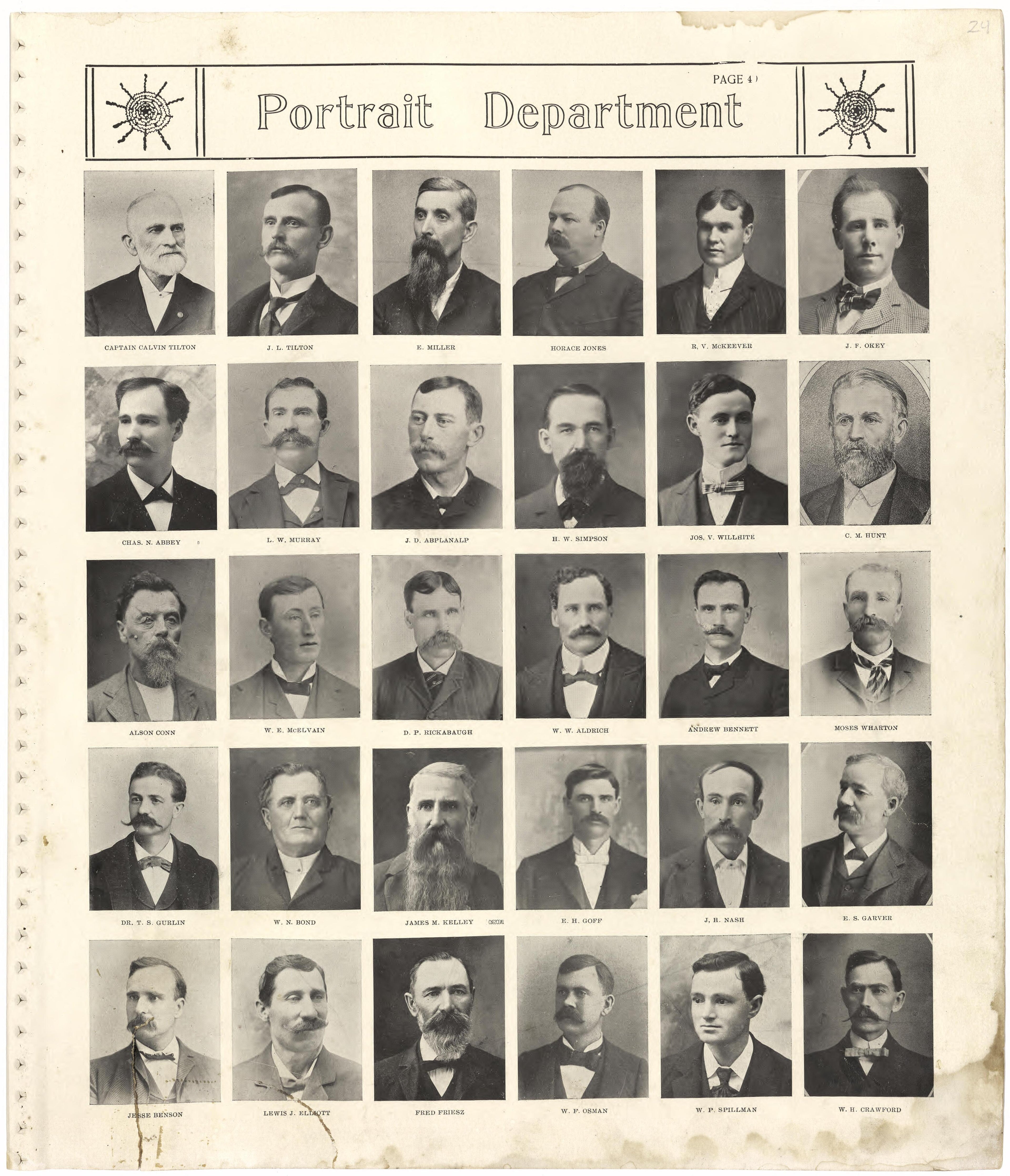 Portrait Department from Standard Atlas of Worth County, Missouri : Including a Plat Book of the Villages, Cities and Townships of the County, Map of the State, United States and World, Patrons Directory, Reference Business … 1902 by Relic Map Company