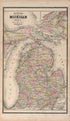 Map of Michigan from Standard Atlas of Livingston County, Michigan : Including a Plat Book of the Villages, Cities and Townships of the County, Map of the State, United States and World, Farmers Directory, Reference Business … 1895 by Relic Map Company