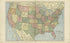 Map of the United States from Standard Atlas of Marshall County, Indiana : Including a Plat Book of the Villages, Cities and Townships of the County, Map of the State, United States and World, Patrons Directory, Reference Business … 1908 by Relic Map Company