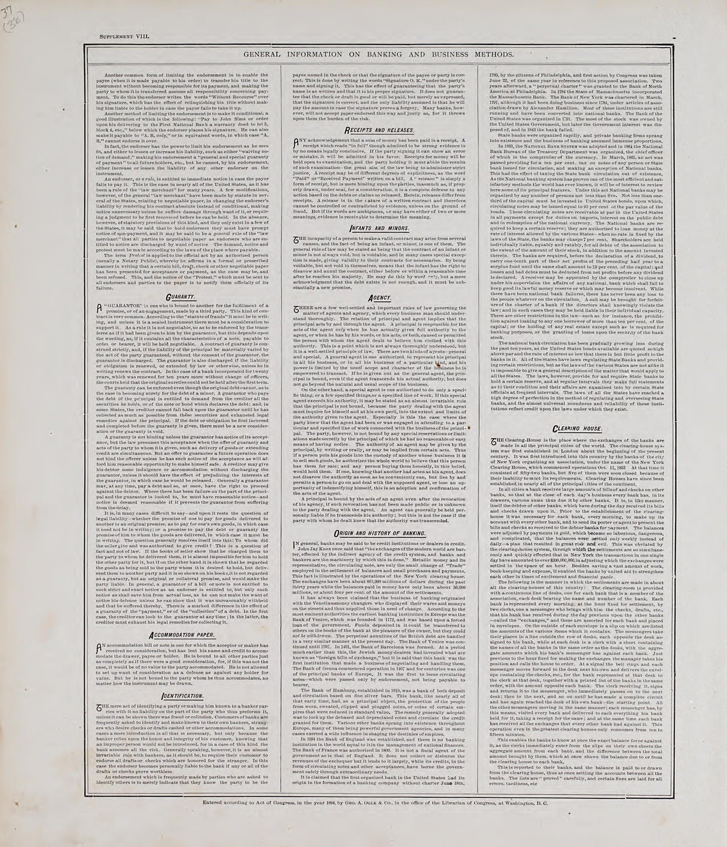 General Information of Banking and Business Methods from Standard Atlas of Audubon County, Iowa : Including a Plat Book of the Villages, Cities and Townships of the County, Map of the State, United States and World, Patrons Directory, Reference Busine... by Relic Map Company