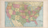 Map of the United States from Standard Atlas of Jerauld County, South Dakota : Including a Plat Book of the Villages, Cities and Townships of the County, Map of the State, United States and World, Patrons Directory, Reference … 1909 by Relic Map Company