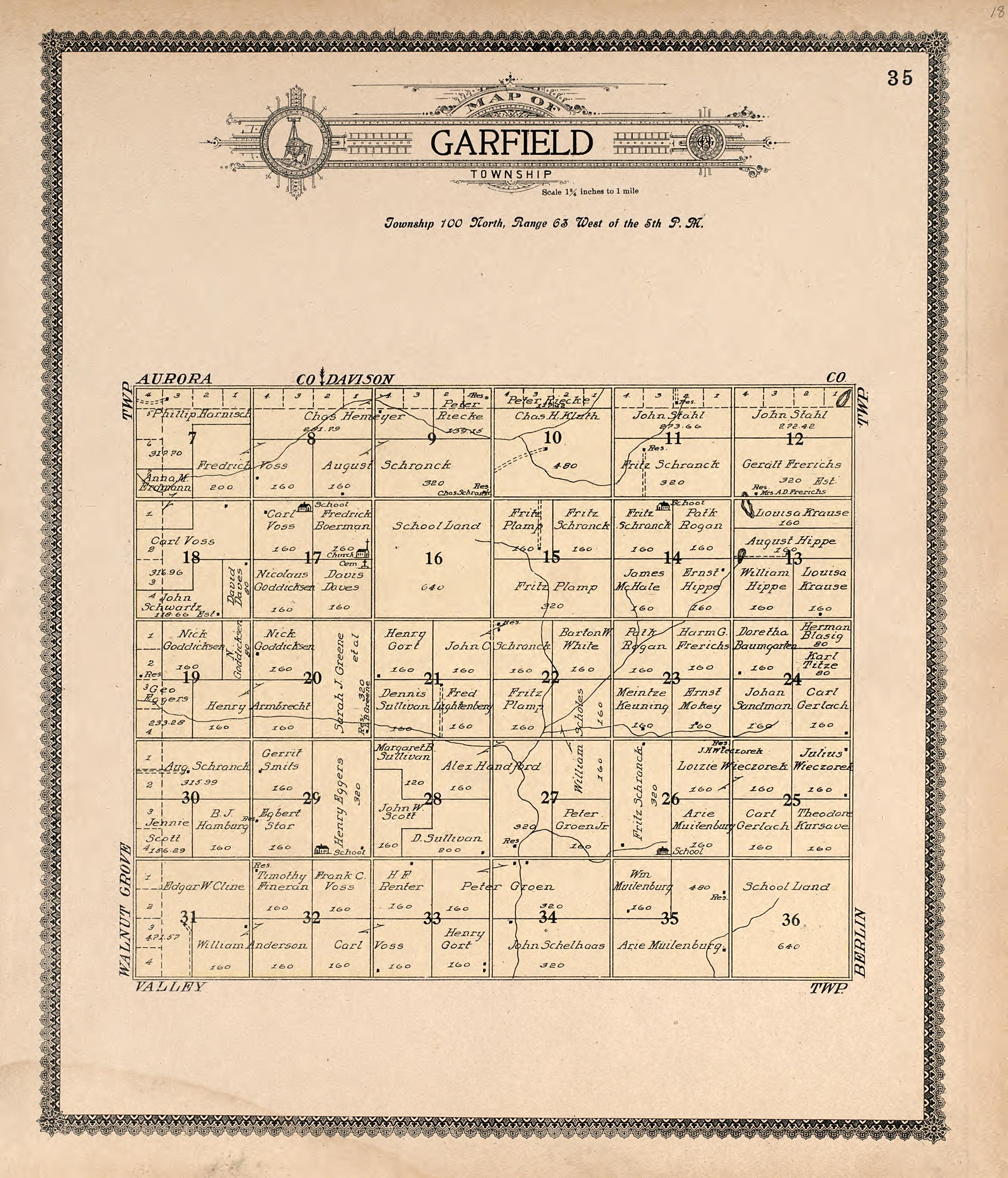 This old map of Douglas County, South Dakota,  was created by Geo. A. Ogle &amp; Co in 1909