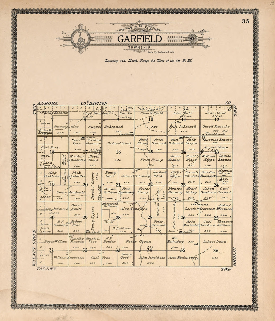 This old map of Douglas County, South Dakota,  was created by Geo. A. Ogle &amp; Co in 1909