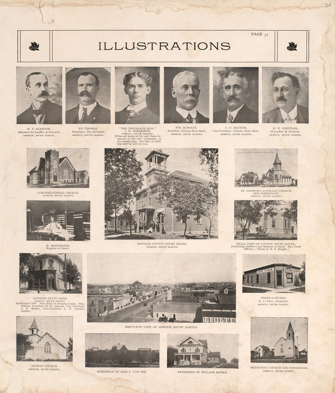 This old map of Douglas County, South Dakota,  was created by Geo. A. Ogle &amp; Co in 1909