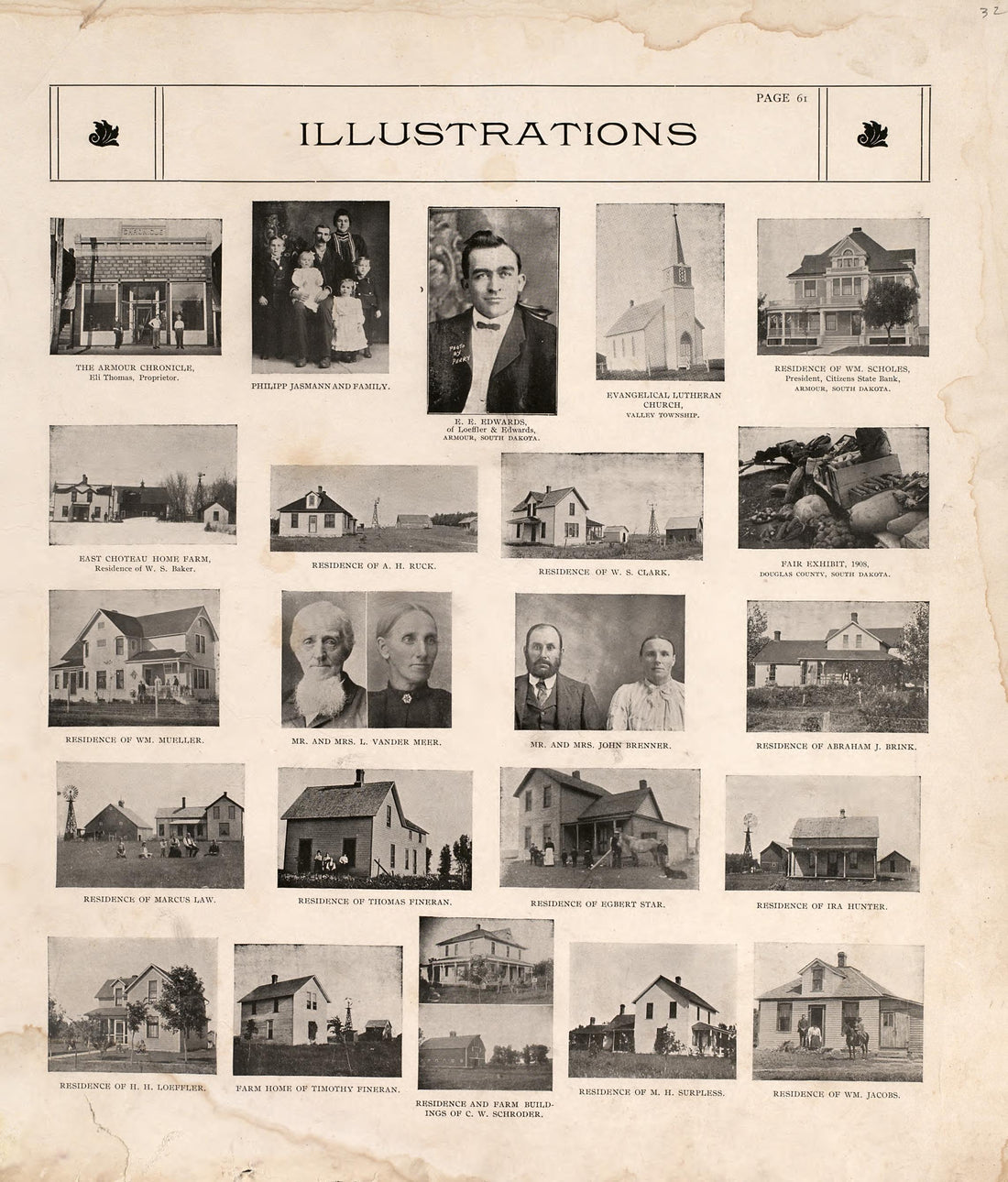 This old map of Douglas County, South Dakota,  was created by Geo. A. Ogle &amp; Co in 1909