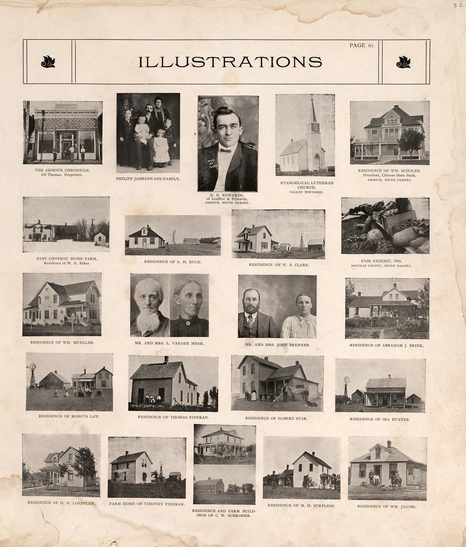 Analysis of the System of United States Land Surveys from Standard Atlas of Douglas County, South Dakota : Including a Plat Book of the Villages, Cities and Townships of the County, Map of the State, United States and World, Patrons Directory, Referen... by Relic Map Company