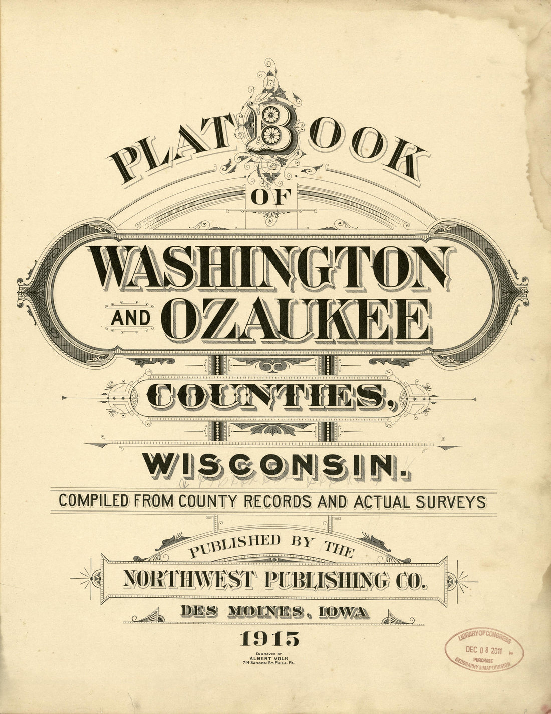 Plat Book of Washington and Ozaukee Counties, Wisconsin, 1915 from Plat Book of Washington and Ozaukee Counties, Wisconsin : Compiled from County Records and Actual Surveys by Relic Map Company