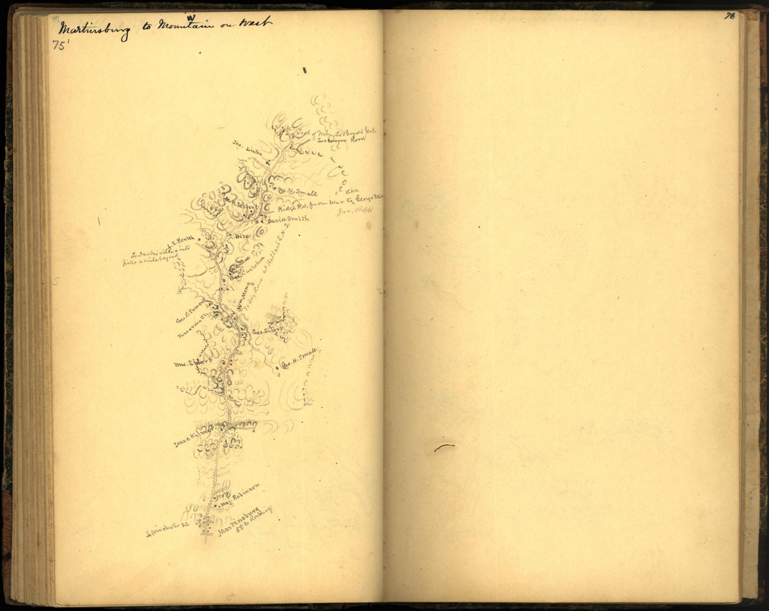 Image 84 of Sketch Book of Jed. Hotchkiss, Capt. &amp; Top. Eng., Hd. Qrs., 2nd Corps, Army of N. Virginia : Virginia from Sketch Book of Jed. Hotchkiss, Capt. &amp; Top. Eng., Hd. Qrs., 2nd Corps, Army of N. Virginia : Virginia 1862 by Relic Map Company