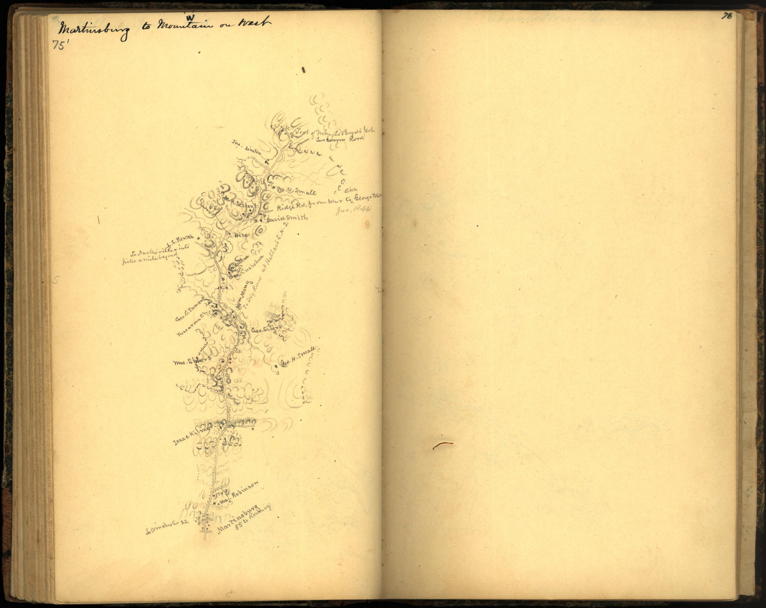 Image 84 of Sketch Book of Jed. Hotchkiss, Capt. &amp; Top. Eng., Hd. Qrs., 2nd Corps, Army of N. Virginia : Virginia from Sketch Book of Jed. Hotchkiss, Capt. &amp; Top. Eng., Hd. Qrs., 2nd Corps, Army of N. Virginia : Virginia 1862 by Relic Map Company