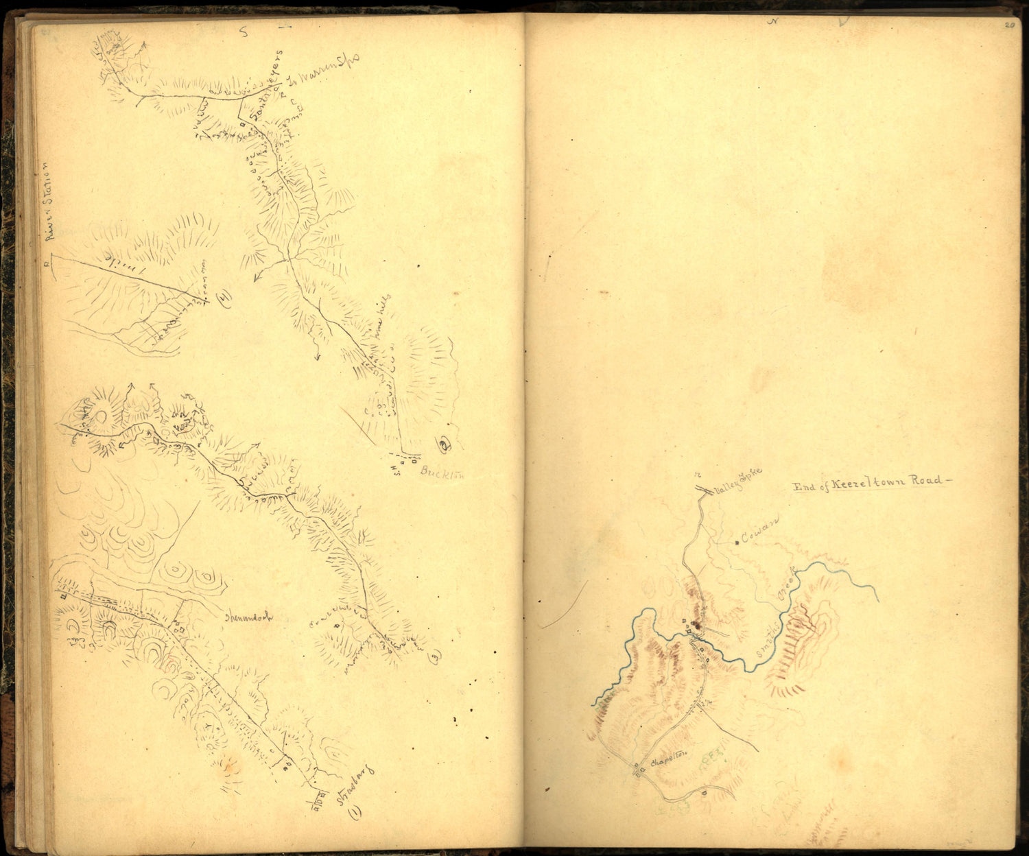 Image 29 of Sketch Book of Jed. Hotchkiss, Capt. &amp; Top. Eng., Hd. Qrs., 2nd Corps, Army of N. Virginia : Virginia from Sketch Book of Jed. Hotchkiss, Capt. &amp; Top. Eng., Hd. Qrs., 2nd Corps, Army of N. Virginia : Virginia 1862 by Relic Map Company