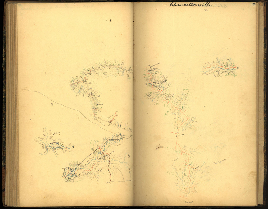Image 85 of Sketch Book of Jed. Hotchkiss, Capt. &amp; Top. Eng., Hd. Qrs., 2nd Corps, Army of N. Virginia : Virginia from Sketch Book of Jed. Hotchkiss, Capt. &amp; Top. Eng., Hd. Qrs., 2nd Corps, Army of N. Virginia : Virginia 1862 by Relic Map Company