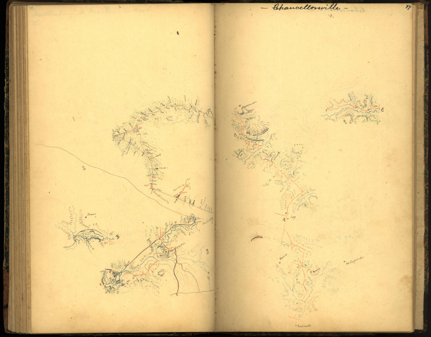 Image 85 of Sketch Book of Jed. Hotchkiss, Capt. &amp; Top. Eng., Hd. Qrs., 2nd Corps, Army of N. Virginia : Virginia from Sketch Book of Jed. Hotchkiss, Capt. &amp; Top. Eng., Hd. Qrs., 2nd Corps, Army of N. Virginia : Virginia 1862 by Relic Map Company