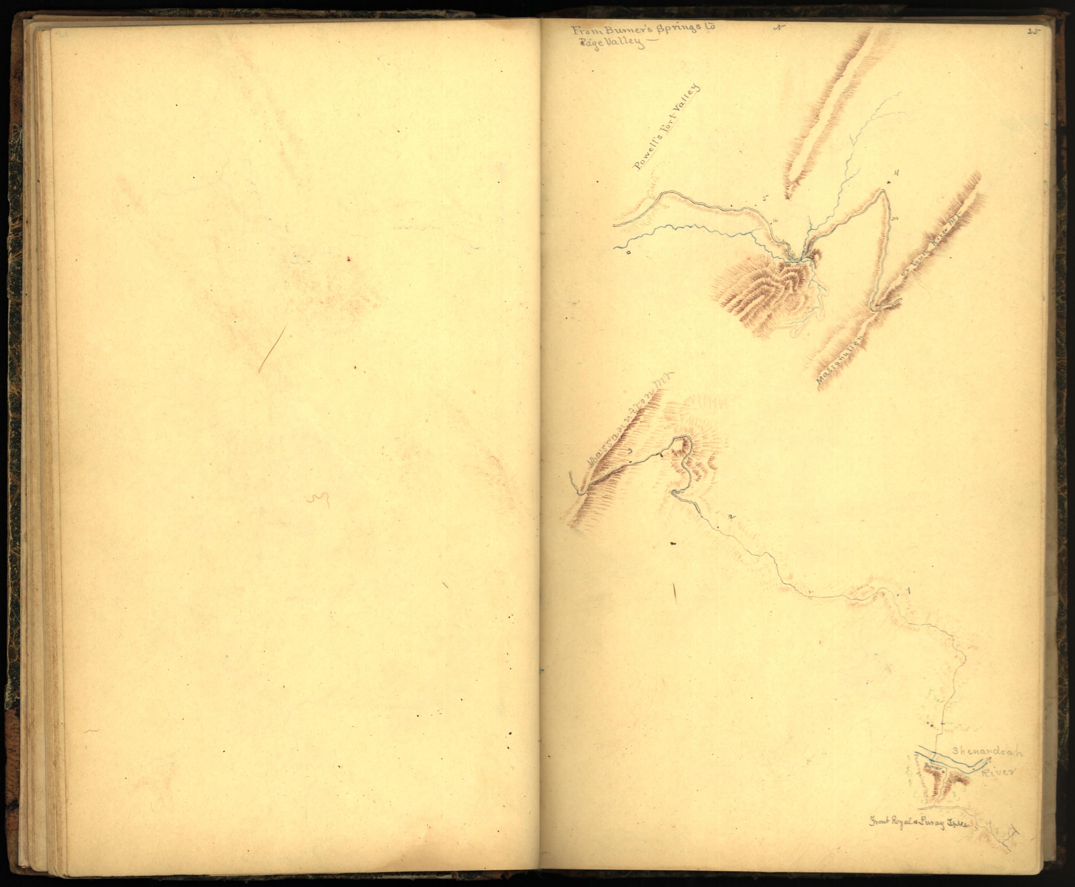 Image 34 of Sketch Book of Jed. Hotchkiss, Capt. &amp; Top. Eng., Hd. Qrs., 2nd Corps, Army of N. Virginia : Virginia from Sketch Book of Jed. Hotchkiss, Capt. &amp; Top. Eng., Hd. Qrs., 2nd Corps, Army of N. Virginia : Virginia 1862 by Relic Map Company