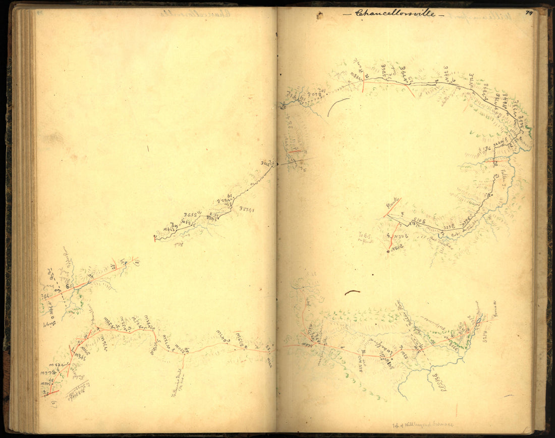 Image 82 of Sketch Book of Jed. Hotchkiss, Capt. &amp; Top. Eng., Hd. Qrs., 2nd Corps, Army of N. Virginia : Virginia from Sketch Book of Jed. Hotchkiss, Capt. &amp; Top. Eng., Hd. Qrs., 2nd Corps, Army of N. Virginia : Virginia 1862 by Relic Map Company