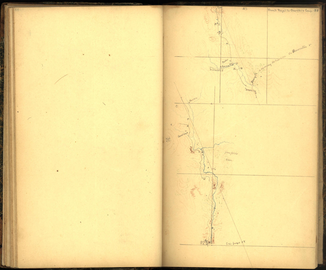 Image 42 of Sketch Book of Jed. Hotchkiss, Capt. &amp; Top. Eng., Hd. Qrs., 2nd Corps, Army of N. Virginia : Virginia from Sketch Book of Jed. Hotchkiss, Capt. &amp; Top. Eng., Hd. Qrs., 2nd Corps, Army of N. Virginia : Virginia 1862 by Relic Map Company