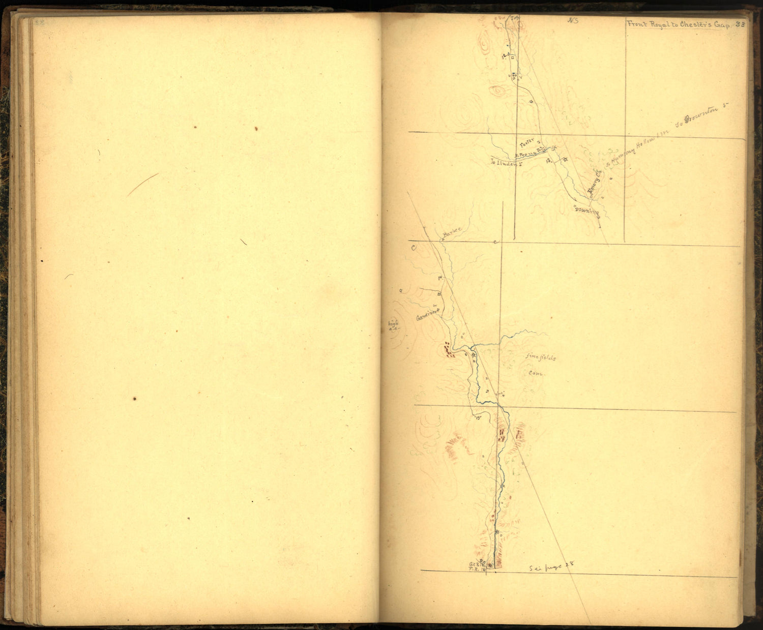 Image 42 of Sketch Book of Jed. Hotchkiss, Capt. &amp; Top. Eng., Hd. Qrs., 2nd Corps, Army of N. Virginia : Virginia from Sketch Book of Jed. Hotchkiss, Capt. &amp; Top. Eng., Hd. Qrs., 2nd Corps, Army of N. Virginia : Virginia 1862 by Relic Map Company